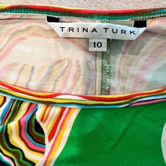 Trina Turk casual multi color print dress size 10 - Picture 2 of 3
